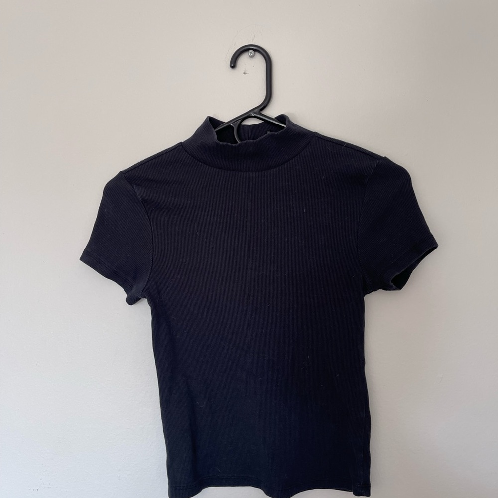 Anthropologie Black Short Sleeve Tee
